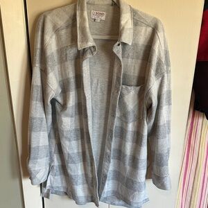 Ci Sono Gray Plaid Button Down Shirt